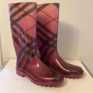 ombré pink rain boots by Burberry Size 39 Made in Italy